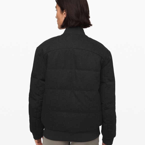 NWT Lululemon Roam Far Wool Bomber black - Picture 4 of 8